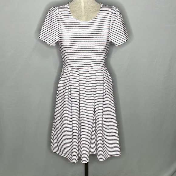Draper James RSVP Striped Fit & Flare Knit Pocket Dress - Size Small - Picture 2 of 7